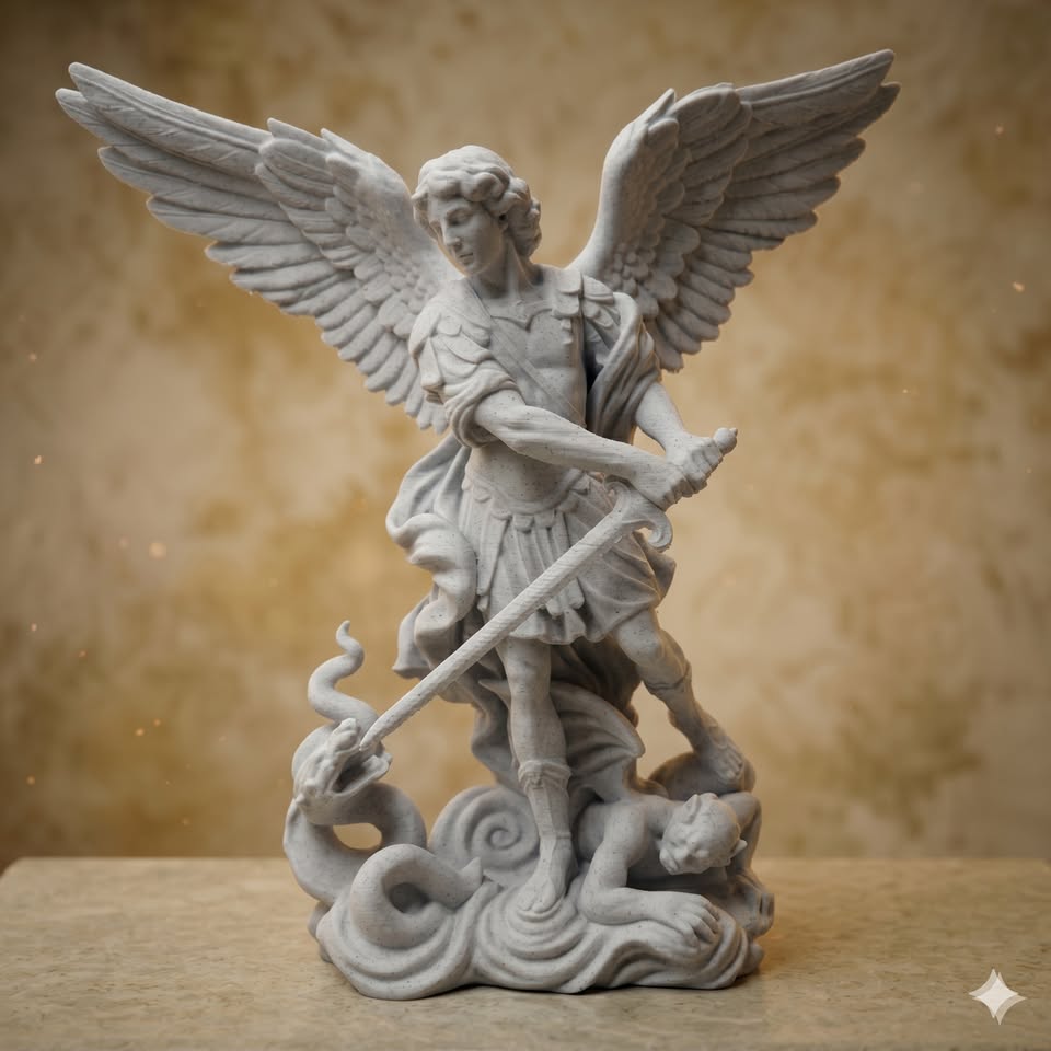 St. Michael the Archangel Statue - Classical Sacred Art 3D Printed | Apex3DLabs