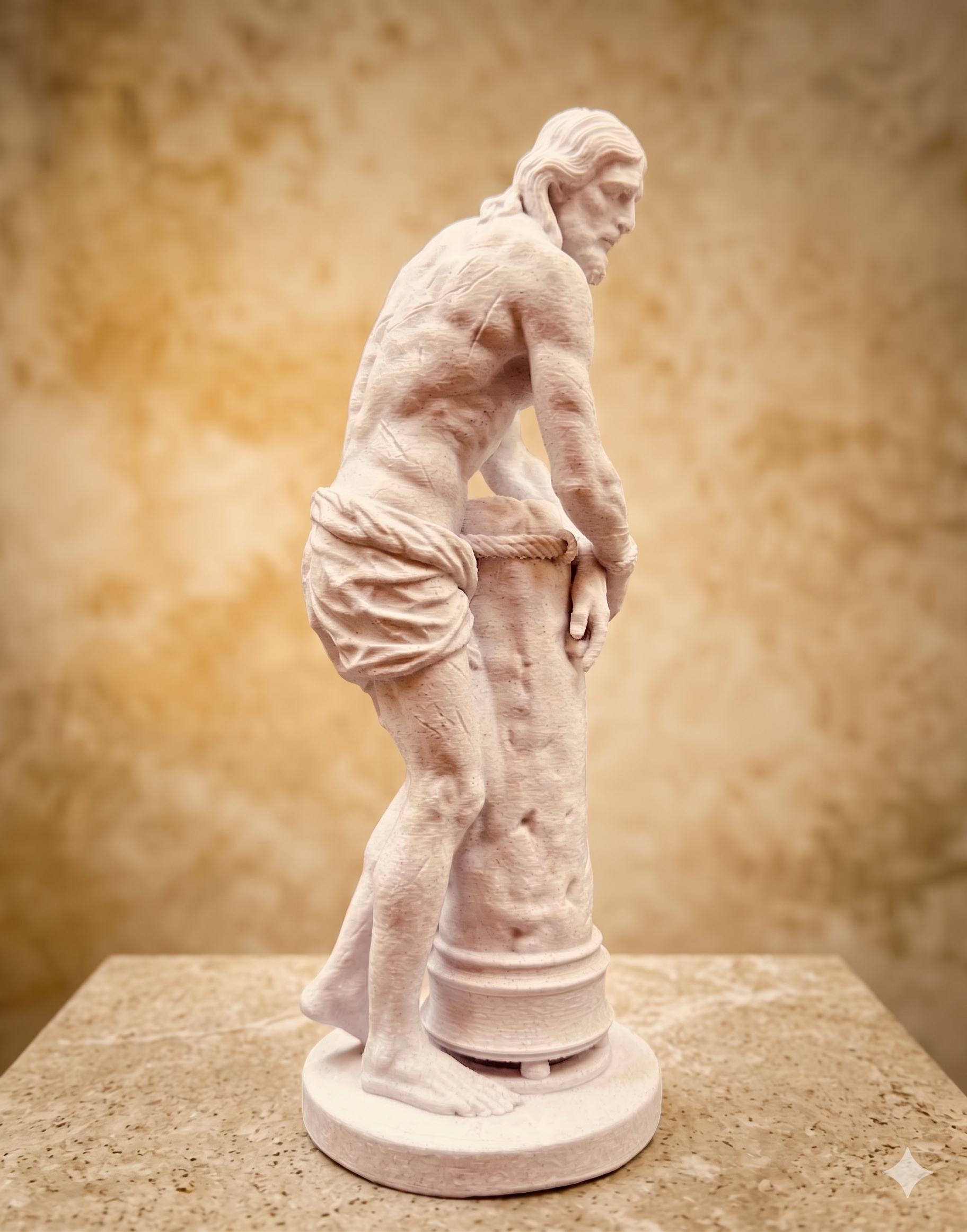 The Scourging of Christ at the Low Pillar Statue - Sacred Tabletop Art | Apex3DLabs