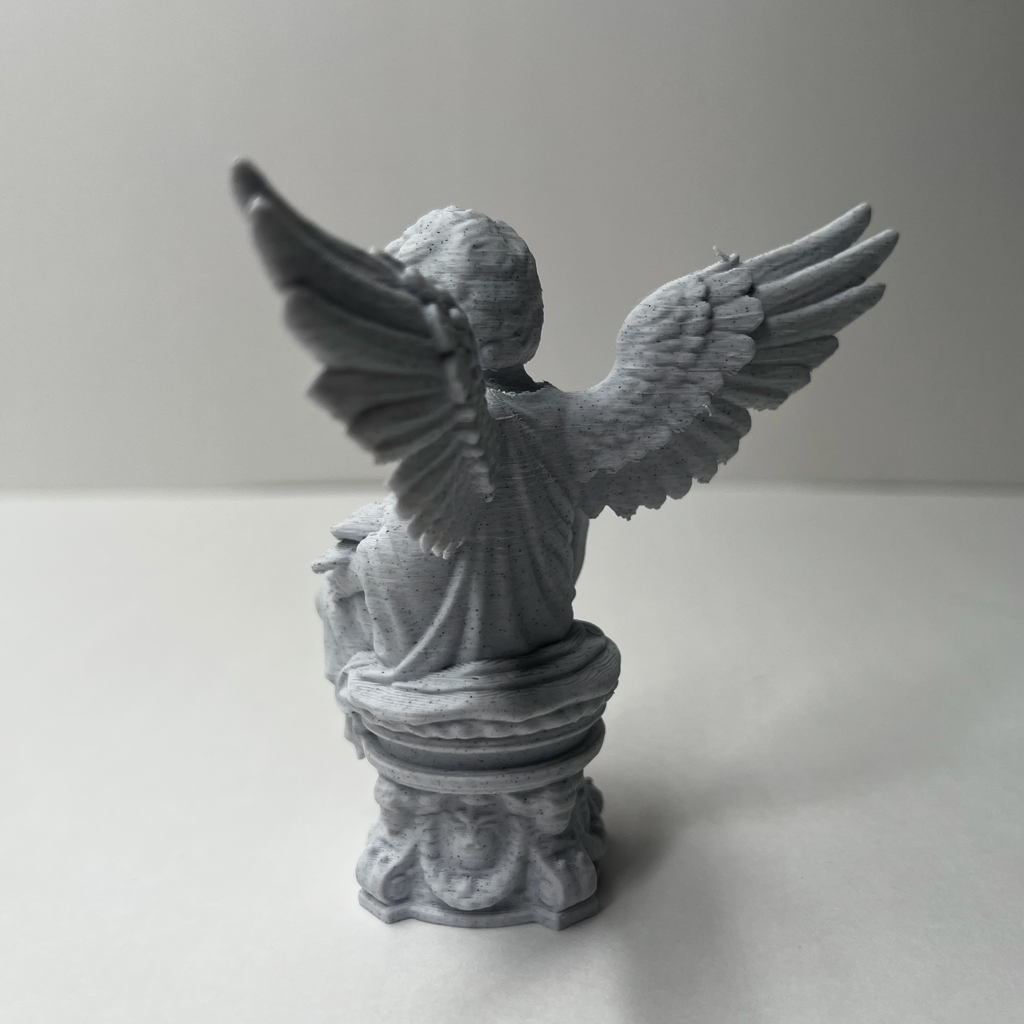 Guardian Angel with Dove & Flowers Statue - Classical Sacred Art by Apex3DLabs