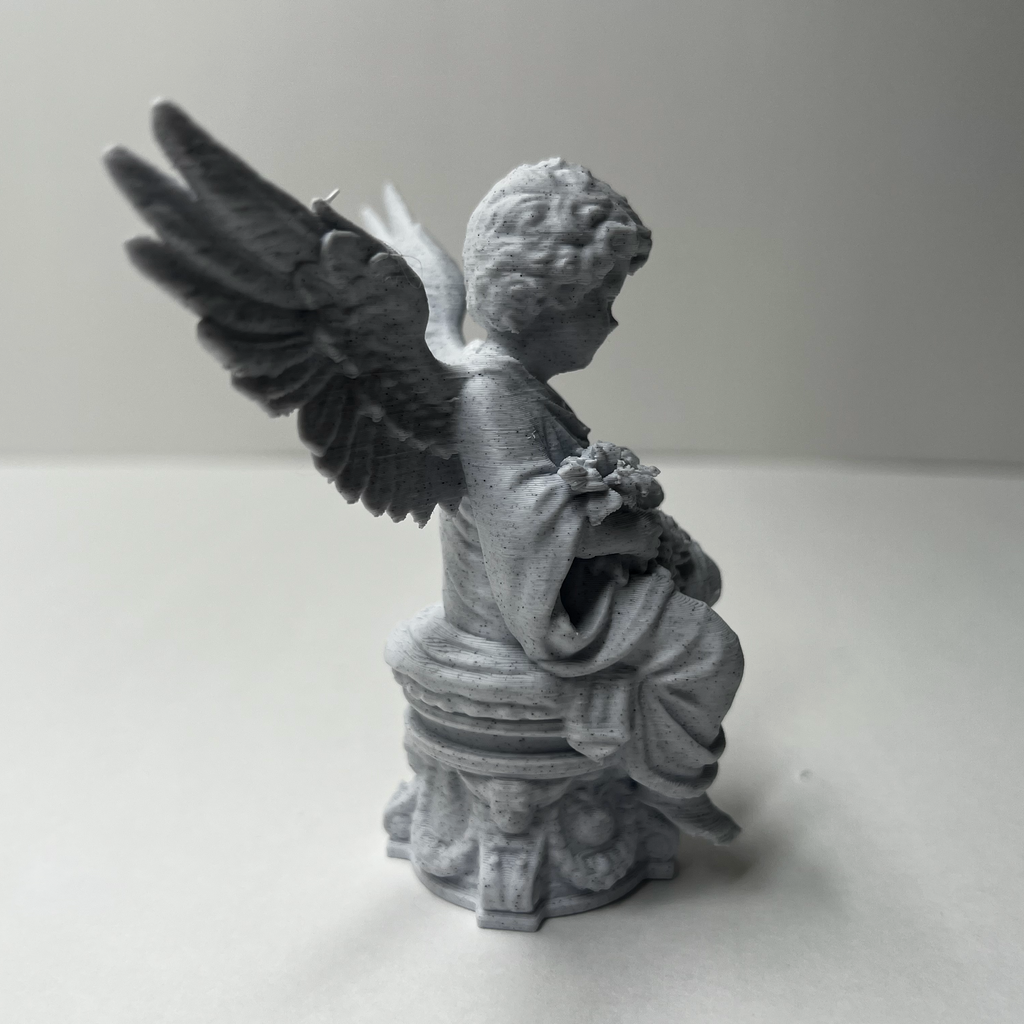 Guardian Angel with Dove & Flowers Statue - Classical Sacred Art by Apex3DLabs