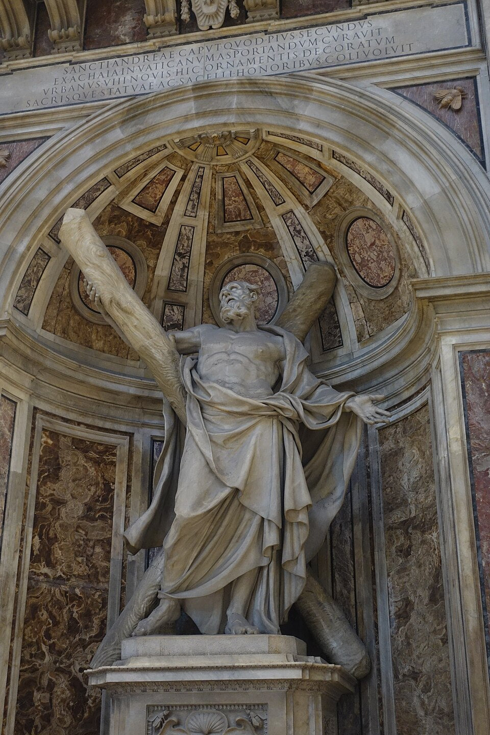 Saint Andrew the Apostle Statue - Classical Sacred Tabletop Art 3D Printed by Apex3DLabs