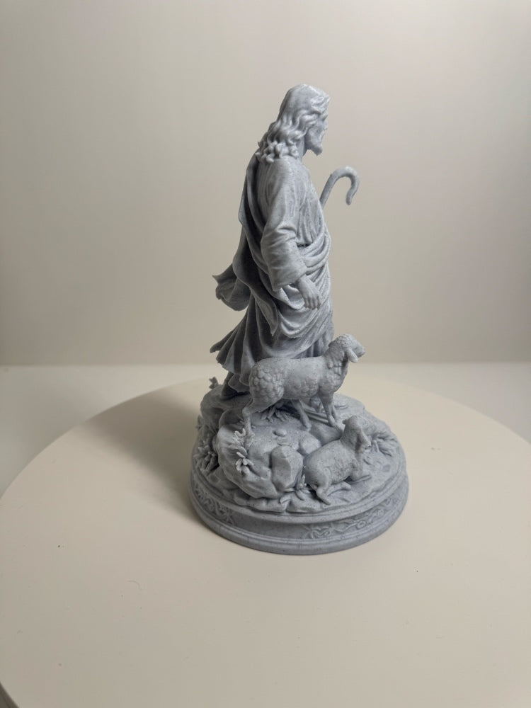 The Good Shepherd Jesus Christ Statue - Sacred Tabletop Art | Apex3DLabs
