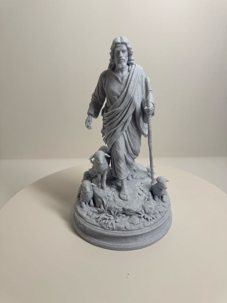 The Good Shepherd Jesus Christ Statue - Sacred Tabletop Art | Apex3DLabs