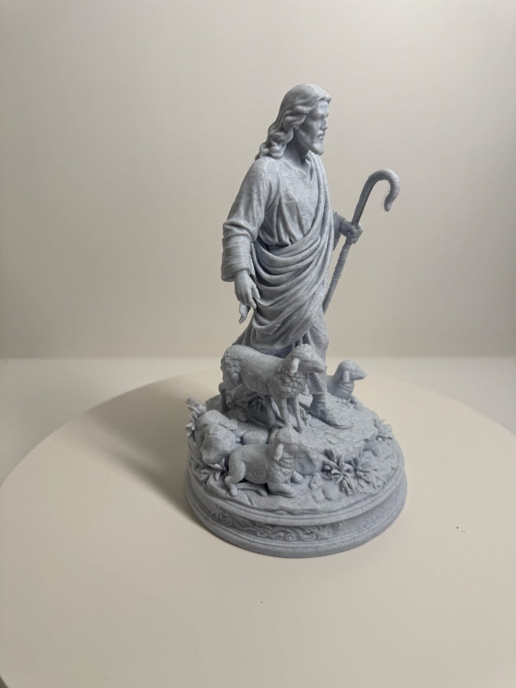 The Good Shepherd Jesus Christ Statue - Sacred Tabletop Art | Apex3DLabs