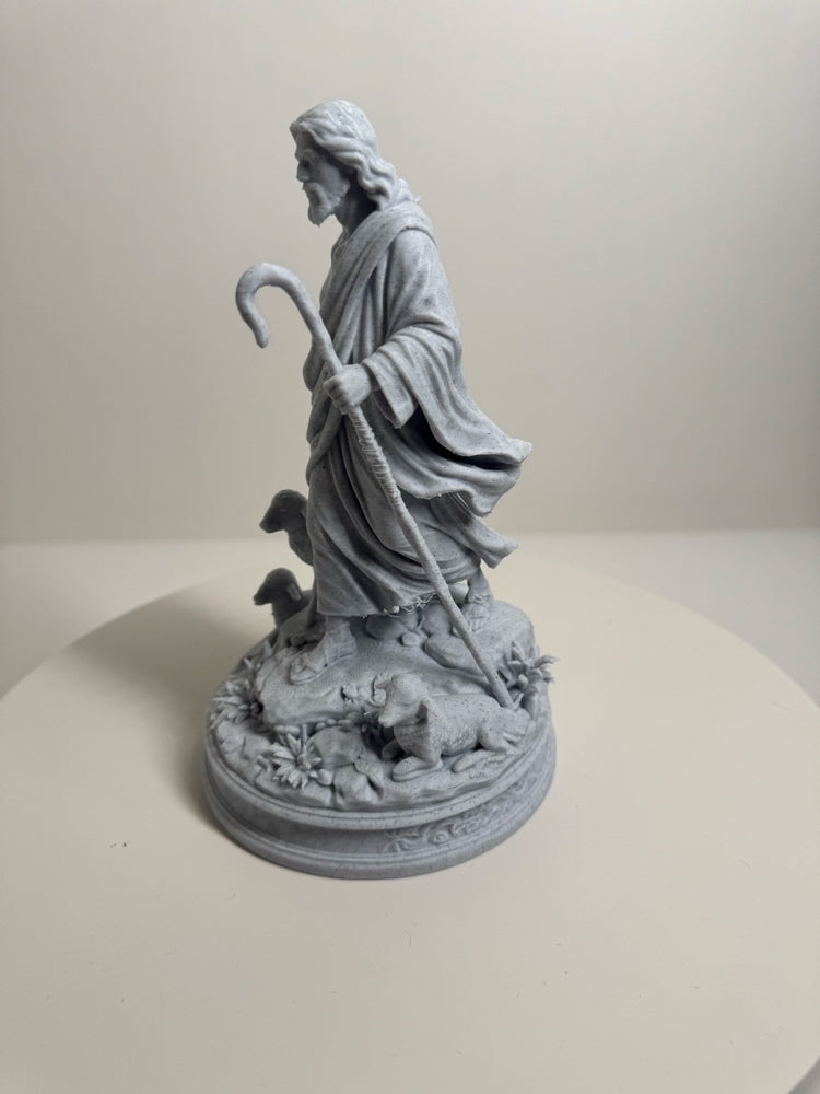 The Good Shepherd Jesus Christ Statue - Sacred Tabletop Art | Apex3DLabs