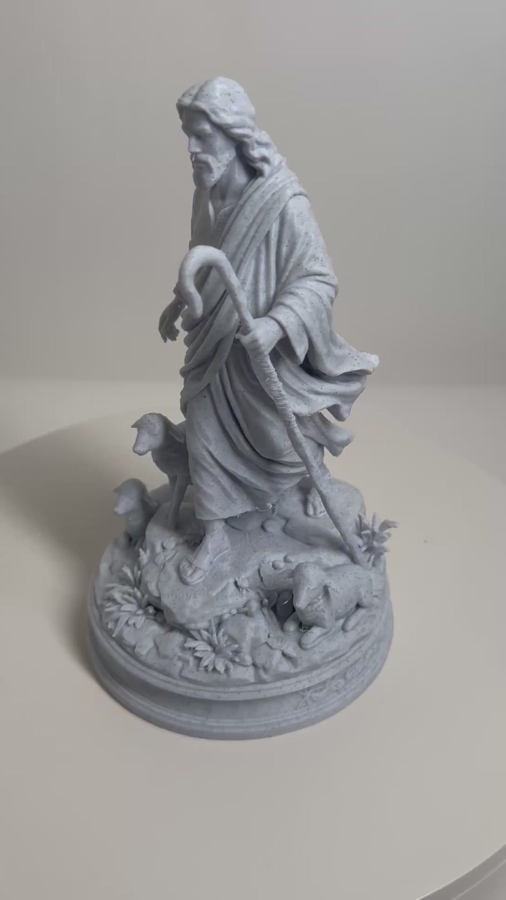The Good Shepherd Jesus Christ Statue - Sacred Tabletop Art | Apex3DLabs